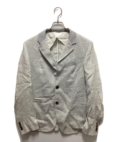 ERMENEGILDO ZEGNA（エルメネジルド・ゼニア）Ermenegildo Zegna (エルメネジルド・ゼニア) リネンイージーセットアップ グレー サイズ:48の古着・服飾アイテム