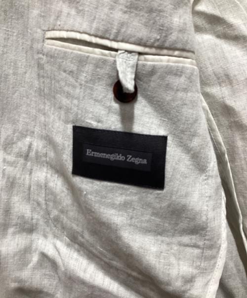 ERMENEGILDO ZEGNA（エルメネジルド・ゼニア）Ermenegildo Zegna (エルメネジルド・ゼニア) リネンイージーセットアップ グレー サイズ:48の古着・服飾アイテム