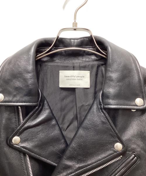beautiful people（ビューティフルピープル）beautiful people (ビューティフルピープル) vintage leather THE /a riders jacket ブラック サイズ:190の古着・服飾アイテム