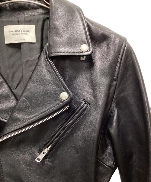 beautiful people（ビューティフルピープル）beautiful people (ビューティフルピープル) vintage leather THE /a riders jacket ブラック サイズ:190の古着・服飾アイテム