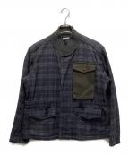 kolor/BEACONカラービーコン）の古着「ウールチェックブルゾン」｜ネイビー