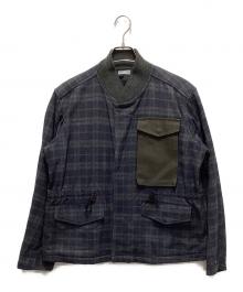 kolor/BEACON（カラービーコン）の古着「ウールチェックブルゾン」｜ネイビー