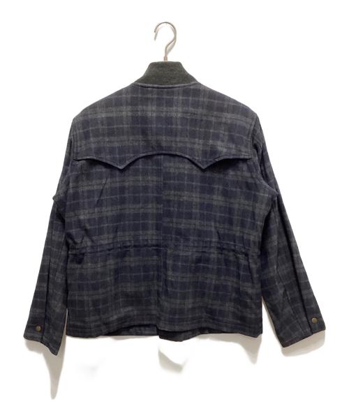 kolor/BEACON（カラービーコン）kolor/BEACON (カラービーコン) ウールチェックブルゾン ネイビー サイズ:２の古着・服飾アイテム