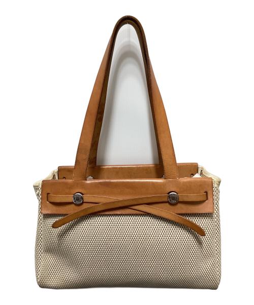 HERMES（エルメス）HERMES (エルメス) トワルGM トートバッグ ベージュの古着・服飾アイテム