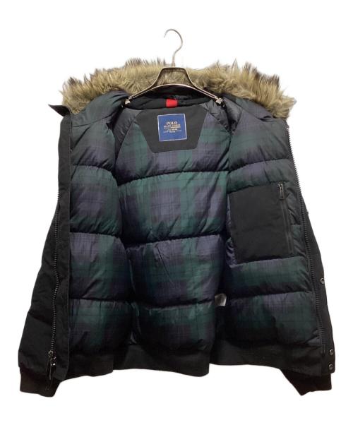 POLO RALPH LAUREN（ポロ・ラルフローレン）POLO RALPH LAUREN (ポロ・ラルフローレン) ファー付きダウンジャケット ブラック サイズ:Lの古着・服飾アイテム