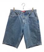 SUPREMEシュプリーム）の古着「Script Baggy Denim Short」｜Ｗashed Indigo