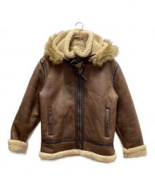 TOP GUN（トップガン）の古着「Wool PU Shearling Jacket/フェイクムートンジャケット」｜ブラウン