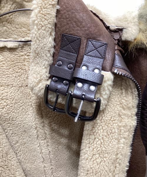 TOP GUN（トップガン）TOP GUN (トップガン) Wool PU Shearling Jacket/フェイクムートンジャケット ブラウン サイズ:Lの古着・服飾アイテム