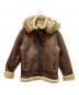 TOP GUN（トップガン）の古着「Wool PU Shearling Jacket/フェイクムートンジャケット」｜ブラウン
