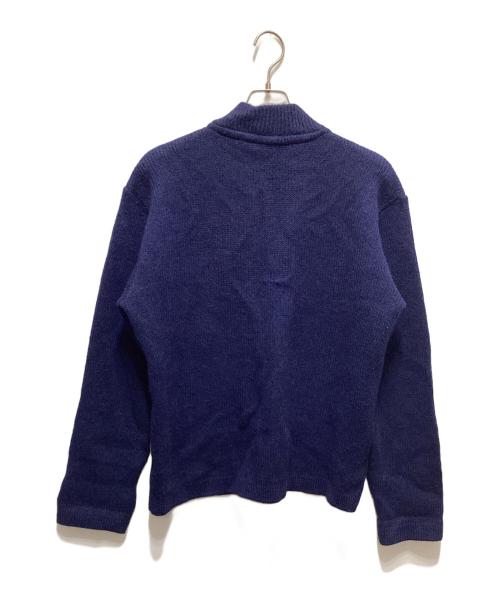 GIORGIO ARMANI（ジョルジオアルマーニ）GIORGIO ARMANI (ジョルジオアルマーニ) アルパカブレンドニットジャケット ネイビー サイズ:52の古着・服飾アイテム