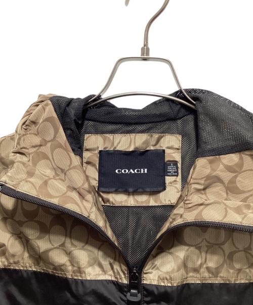 COACH（コーチ）COACH (コーチ) シグネチャーウインドブレーカー ブラック×ベージュ サイズ:Sの古着・服飾アイテム