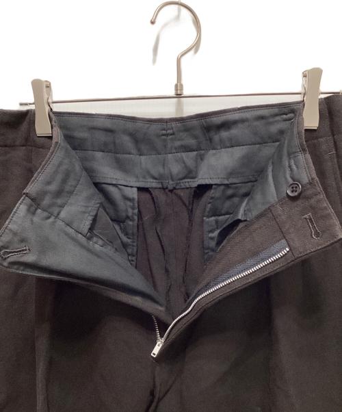 Y's for men（ワイズフォーメン）Y'S for men (ワイズフォーメン) リネン混ワイドパンツ ブラウン サイズ:3の古着・服飾アイテム