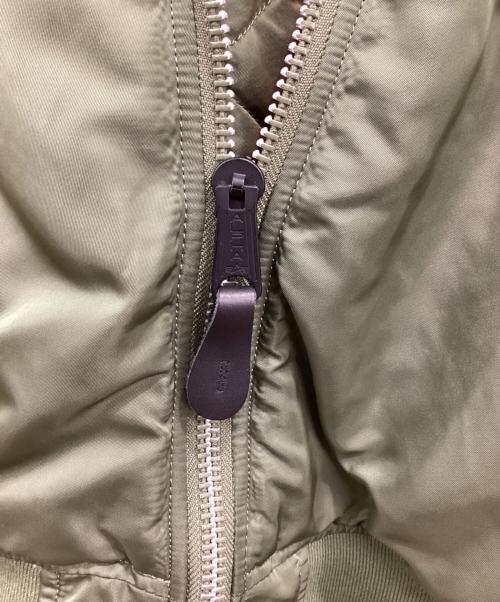 ALPHA（アルファ）ALPHA (アルファ) MA-1 CORE TALL フライトジャケット カーキ×オレンジ サイズ:XLの古着・服飾アイテム