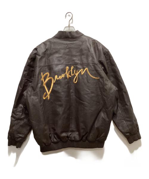 BROOKLYN BOMBER（ブルックリン ボンバー）BROOKLYN BOMBER (ブルックリン ボンバー) レザーブルゾン ブラウン サイズ:2XLの古着・服飾アイテム