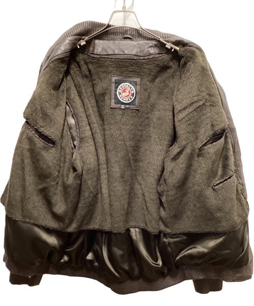 BROOKLYN BOMBER（ブルックリン ボンバー）BROOKLYN BOMBER (ブルックリン ボンバー) レザーブルゾン ブラウン サイズ:2XLの古着・服飾アイテム