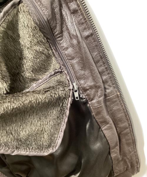 BROOKLYN BOMBER（ブルックリン ボンバー）BROOKLYN BOMBER (ブルックリン ボンバー) レザーブルゾン ブラウン サイズ:2XLの古着・服飾アイテム