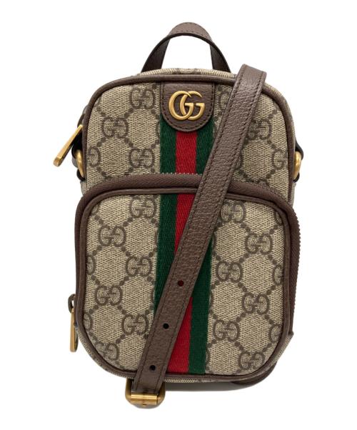 GUCCI（グッチ）GUCCI (グッチ) オフィディア ミニショルダーバッグ ブラウンの古着・服飾アイテム