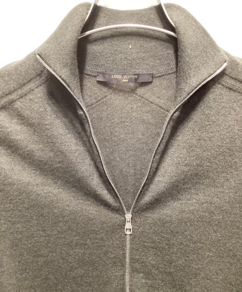 LOUIS VUITTON（ルイ ヴィトン）LOUIS VUITTON (ルイ ヴィトン) ジップアップカシミヤニット カーキ サイズ:XSの古着・服飾アイテム