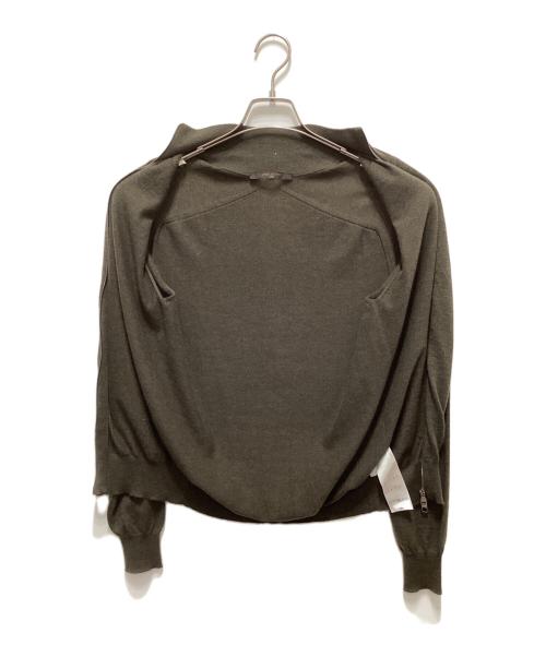 LOUIS VUITTON（ルイ ヴィトン）LOUIS VUITTON (ルイ ヴィトン) ジップアップカシミヤニット カーキ サイズ:XSの古着・服飾アイテム
