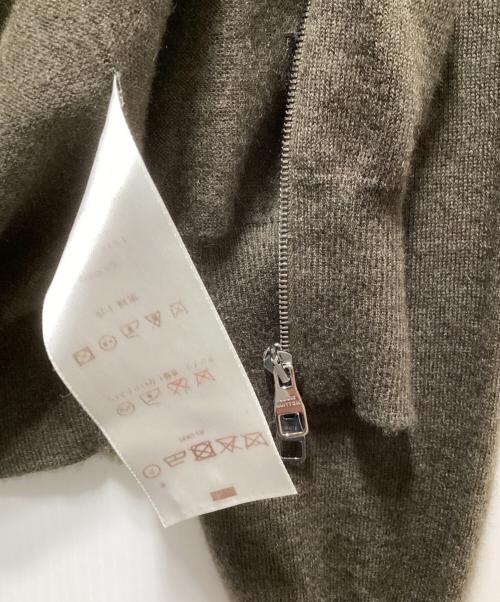 LOUIS VUITTON（ルイ ヴィトン）LOUIS VUITTON (ルイ ヴィトン) ジップアップカシミヤニット カーキ サイズ:XSの古着・服飾アイテム