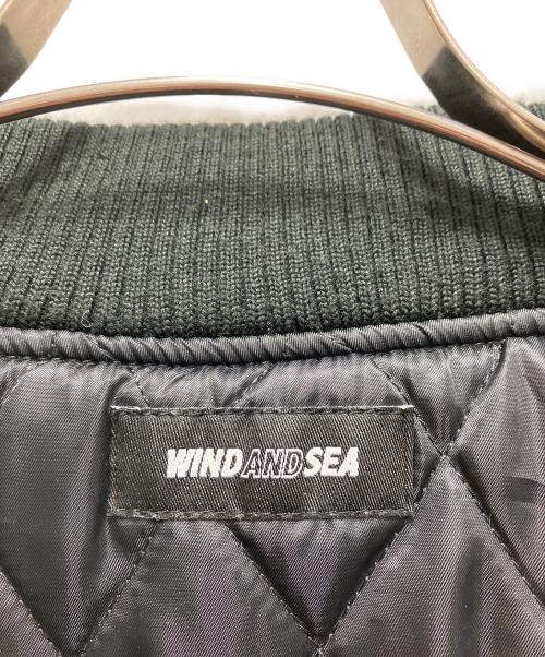 WIND AND SEA（ウィンダンシー）WIND AND SEA (ウィンダンシー) ロゴワッペン バーシティ ジャケット ブラック サイズ:XLの古着・服飾アイテム