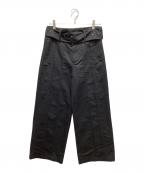 sairensseiサイレンセイ）の古着「WIDE-BELT PLEATED PANTS」｜ブラック