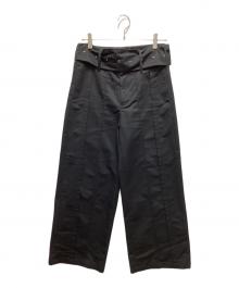sairenssei（サイレンセイ）の古着「WIDE-BELT PLEATED PANTS」｜ブラック