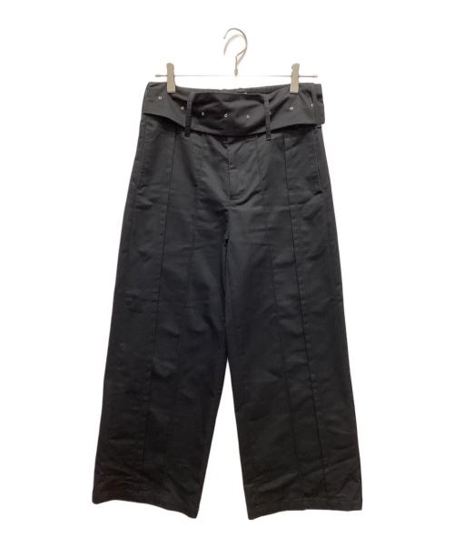 sairenssei（サイレンセイ）sairenssei (サイレンセイ) WIDE-BELT PLEATED PANTS ブラック サイズ:Mの古着・服飾アイテム