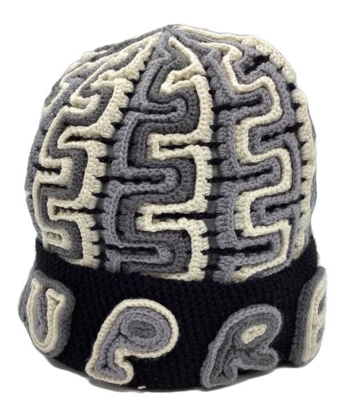 SUPREME（シュプリーム）SUPREME (シュプリーム) YARN APPLIQUE BEANIE ブラックの古着・服飾アイテム