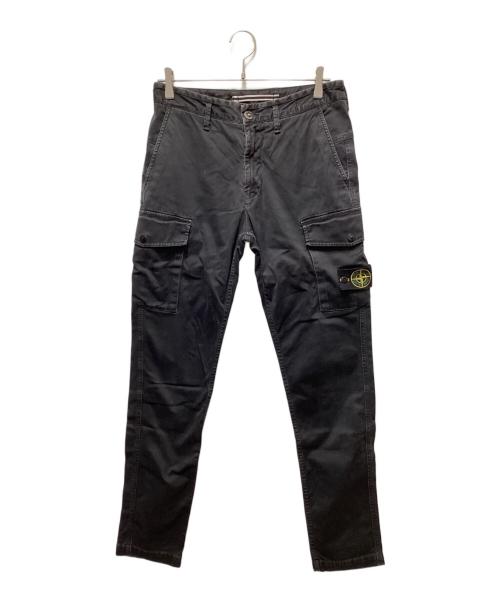 STONE ISLAND（ストーンアイランド）STONE ISLAND (ストーンアイランド) ガーメントダイストレッチカーゴパンツ ブラック サイズ:W29の古着・服飾アイテム