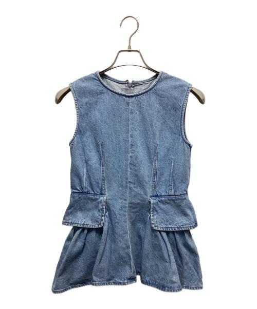 THE TOE（ザ・トゥー）THE TOE (ザ・トゥー) ペリクレスペプラムトップス インディゴ サイズ:Ｓの古着・服飾アイテム