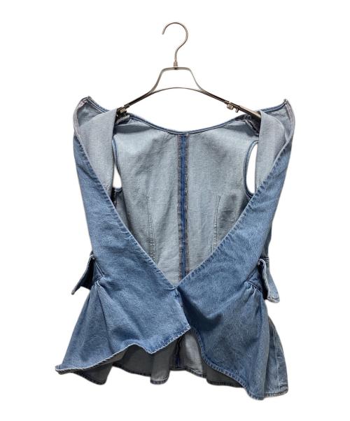 THE TOE（ザ・トゥー）THE TOE (ザ・トゥー) ペリクレスペプラムトップス インディゴ サイズ:Ｓの古着・服飾アイテム