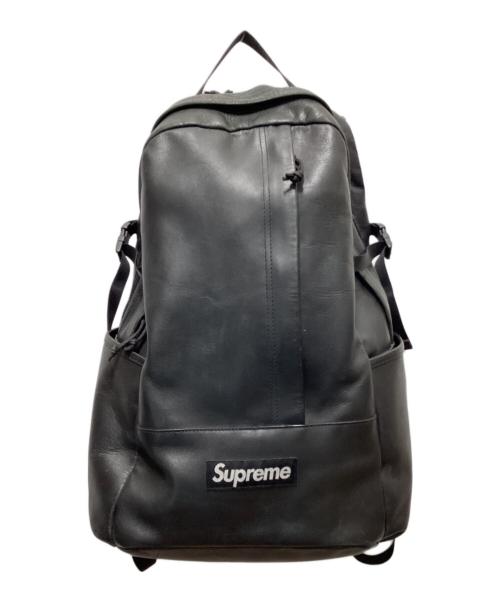 SUPREME（シュプリーム）Supreme (シュプリーム) Leather Backpack ブラックの古着・服飾アイテム