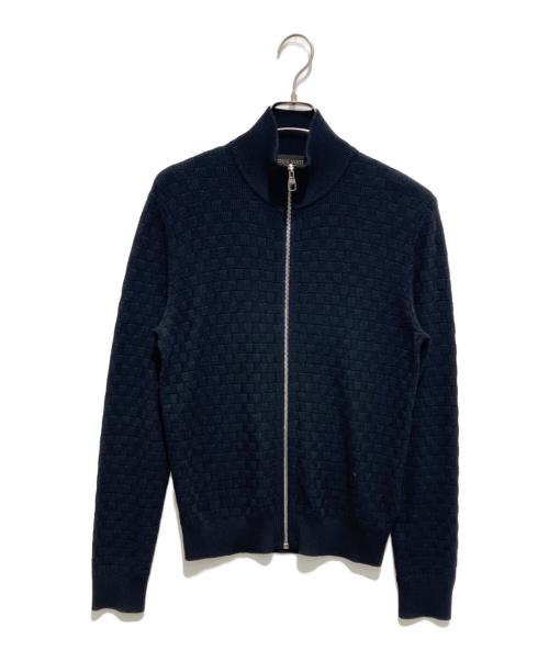 LOUIS VUITTON（ルイ ヴィトン）LOUIS VUITTON (ルイ ヴィトン) ダミエ コットンウール ZIP カーディガン ブラック サイズ:ＸＳの古着・服飾アイテム