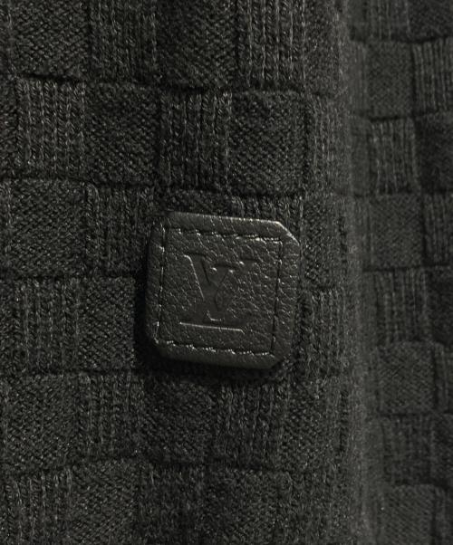 LOUIS VUITTON（ルイ ヴィトン）LOUIS VUITTON (ルイ ヴィトン) ダミエ コットンウール ZIP カーディガン ブラック サイズ:ＸＳの古着・服飾アイテム