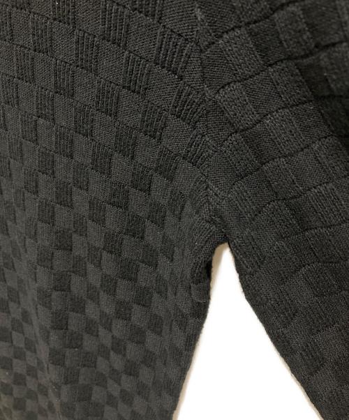 LOUIS VUITTON（ルイ ヴィトン）LOUIS VUITTON (ルイ ヴィトン) ダミエ コットンウール ZIP カーディガン ブラック サイズ:ＸＳの古着・服飾アイテム