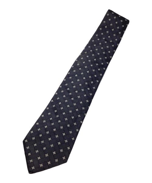 LOUIS VUITTON（ルイ ヴィトン）LOUIS VUITTON (ルイ ヴィトン) シルクダイヤ柄ネクタイ ネイビー サイズ:表記なしの古着・服飾アイテム