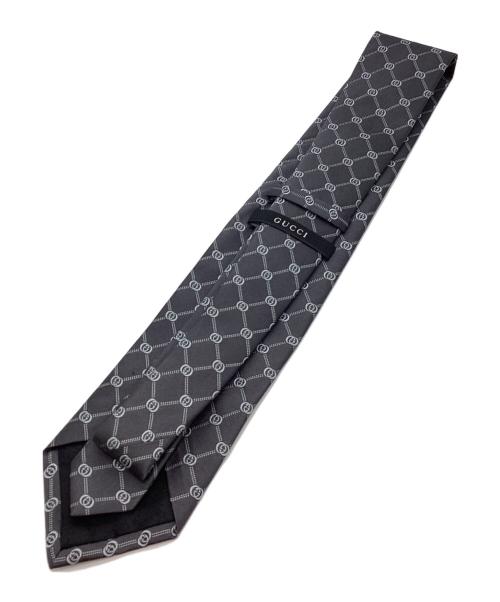 GUCCI（グッチ）GUCCI (グッチ) GG柄シルクネクタイ グレー サイズ:表記なしの古着・服飾アイテム