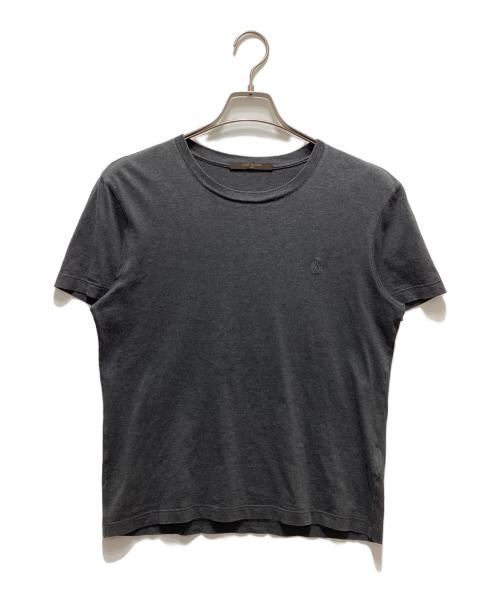 LOUIS VUITTON（ルイ ヴィトン）LOUIS VUITTON (ルイ ヴィトン) サークルLV刺繍入り クルーネック半袖Tシャツ グレー サイズ:XSの古着・服飾アイテム