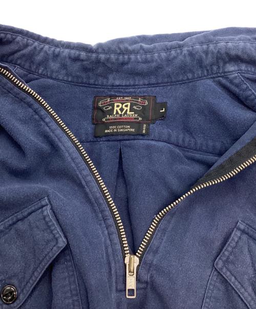 RRL（ダブルアールエル）RRL (ダブルアールエル) ハーフジップシャツ ネイビー サイズ:Ｌの古着・服飾アイテム