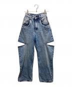 Maison Margielaメゾンマルジェラ）の古着「SLASH DETAIL DENIM PANTS」｜インディゴ