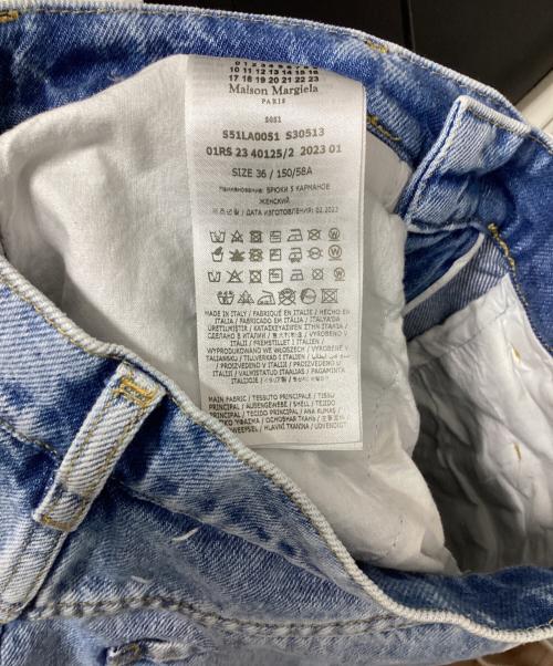 Maison Margiela（メゾンマルジェラ）Maison Margiela (メゾンマルジェラ) SLASH DETAIL DENIM PANTS インディゴ サイズ:36の古着・服飾アイテム
