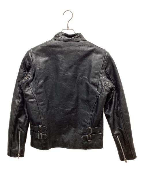 HORN WORKS（ホーンワークス）HORN WORKS (ホーンワークス) バッファローレザーシングルライダースジャケット ブラック サイズ:Mの古着・服飾アイテム