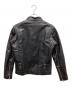 HORN WORKS (ホーンワークス) バッファローレザーシングルライダースジャケット ブラック サイズ:M：12000円