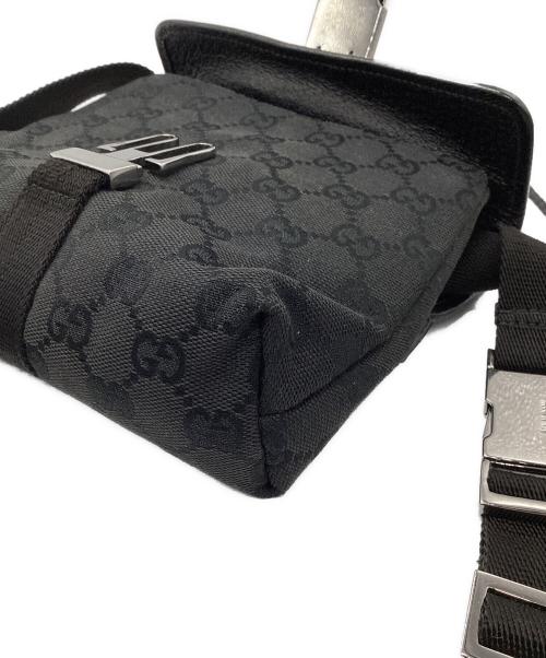 GUCCI（グッチ）GUCCI (グッチ) GG キャンバス ショルダーポーチ ブラックの古着・服飾アイテム