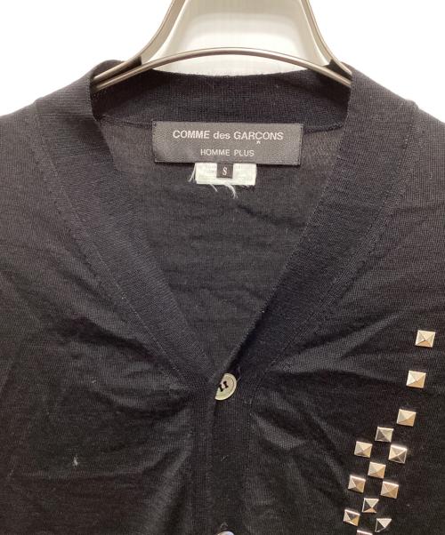 COMME des GARCONS HOMME PLUS（コムデギャルソンオムプリュス）COMME des GARCONS HOMME PLUS (コムデギャルソンオムプリュス) スタッズニットカーディガン ブラック サイズ:Sの古着・服飾アイテム
