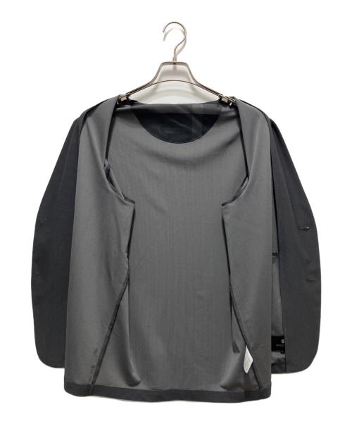 BLACK LABEL CRESTBRIDGE（ブラックレーベル クレストブリッジ）BLACK LABEL CRESTBRIDGE (ブラックレーベル クレストブリッジ) ライトメッシュカーディガン グレー サイズ:Mの古着・服飾アイテム