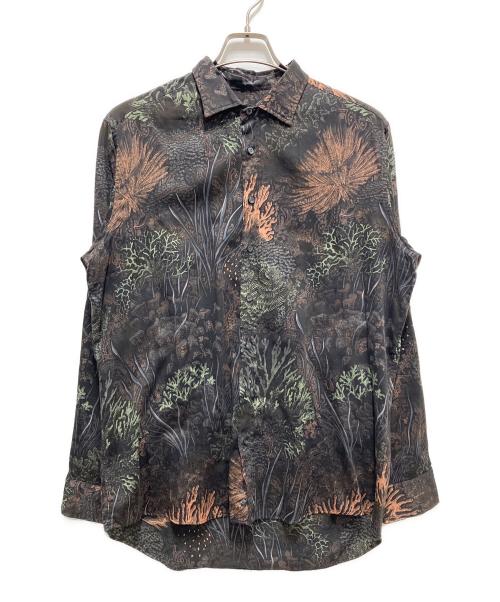 ETRO（エトロ）ETRO (エトロ) 柄シャツ ブラウン サイズ:Lの古着・服飾アイテム