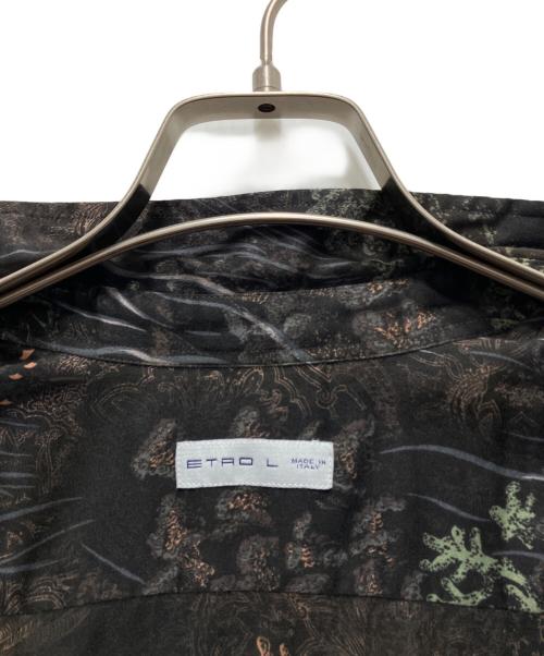ETRO（エトロ）ETRO (エトロ) 柄シャツ ブラウン サイズ:Lの古着・服飾アイテム