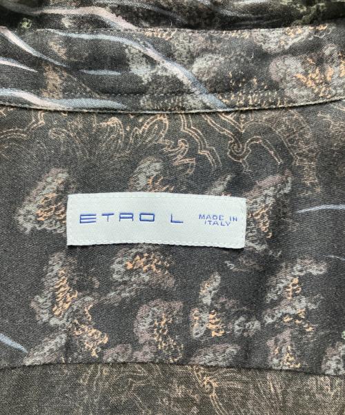 ETRO（エトロ）ETRO (エトロ) 柄シャツ ブラウン サイズ:Lの古着・服飾アイテム